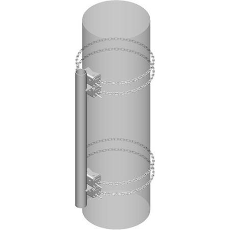 8 ft 1-Sector Heavy-Duty Chain Mount Kit with Stand-Off and (1) 4-1/2 x 63 in Plain End Pipe