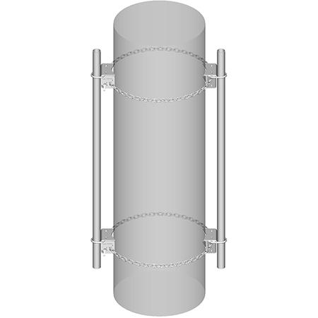 8 ft 2-Sector Chain Mount Base Kit, Pipe Not Included