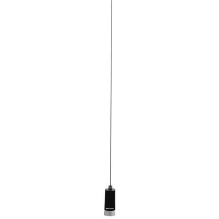 47 - 54 MHz Unity Gain Base Loaded 1/4 Wave Antenna in Black, No Spring