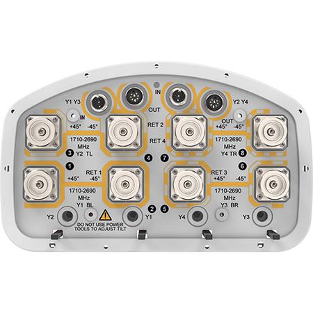 8x 1710 - 2690 MHz Outdoor Sector Antenna with 8x 4.3-10 Female Connectors, 65 Deg HPBW