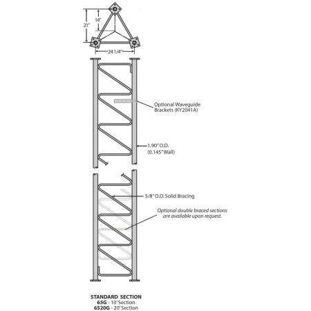 65G 10ft standard tower section