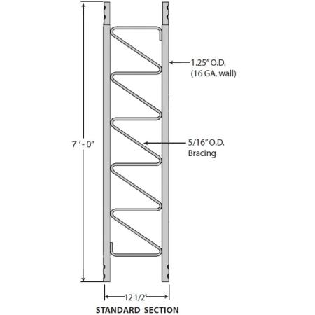 7-ft Standard Tower Section for Model 25G Tower