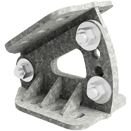 Adjustable Angle Tubing Connection, Joins (2) 3-4 in OD Round Members, 30°-60°