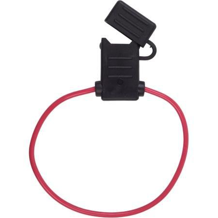 ATC Blade Type Fuse Holder, #18 AWG with Protective Boot Cover, Black, 10 Pack