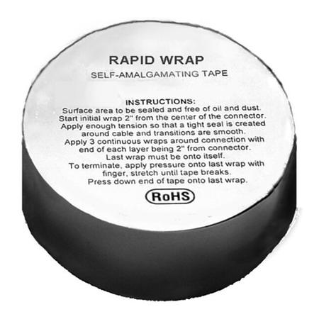1/2 in Black Self Bonding Rapid Wrap Silicone Tape