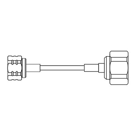 3 ft DC - 6 GHz Plenum Cable Assembly with 4.3-10 Male - 7/16 DIN Male Connectors, Blue Jacket