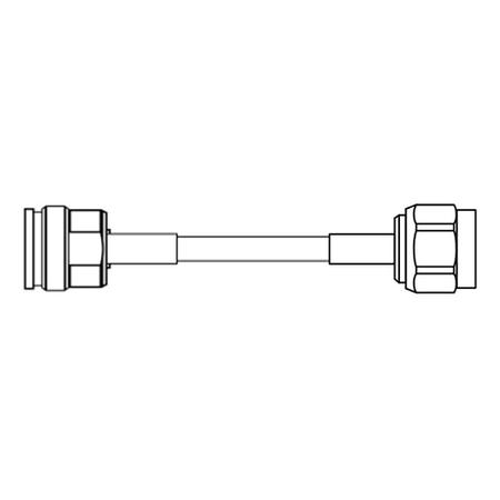 3 ft DC - 6 GHz Cable Assembly with 4.3-10  Female - N Male Connectors, Blue Jacket