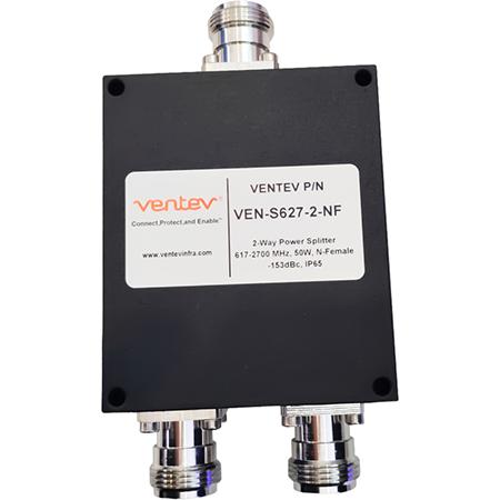 617 - 2700 MHz Broadband Wilkinson Two-Way Power Splitter with N Female Connectors