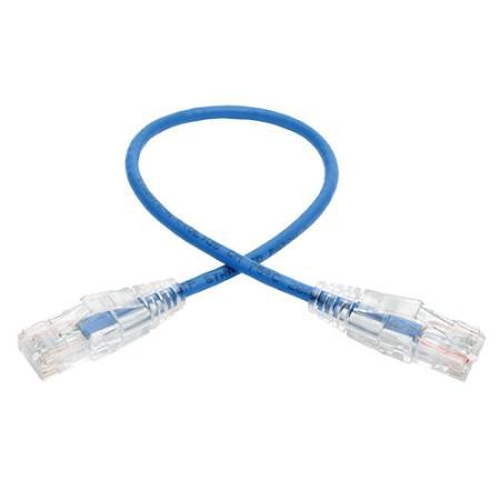 1 ft Cat 6 Gigabit Snagless Slim UTP Ethernet Cable with RJ45 Male/Male, Blue