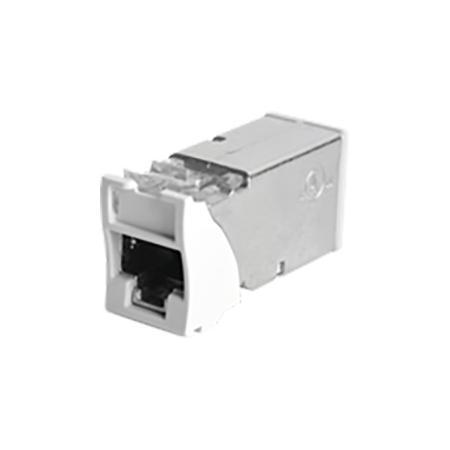 Z-MAX Cat 6A Shielded RJ45 Hybrid Tool-Less Outlet, White