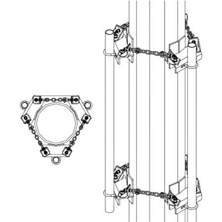 Chain Mount Base Kit for up to 60 in OD Pipes