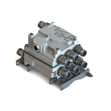 Compact Twin Triplexer with 4.3-10 Connectors (Bands: 380 - 2200, 2300 - 2700, 3300 - 4200 MHz) 