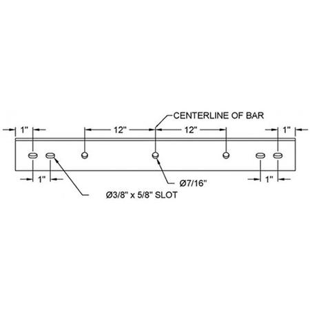 1/4 x 2 x 144 in Copper Busbar