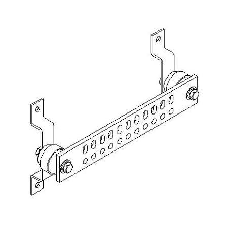 1/4 x 2 x 6 in Copper Ground Bar Assembly