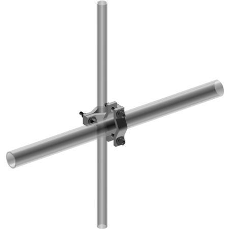 Crossover Clamp, Joins (2) 2-1/2 to 3-1/2 in OD Round Members