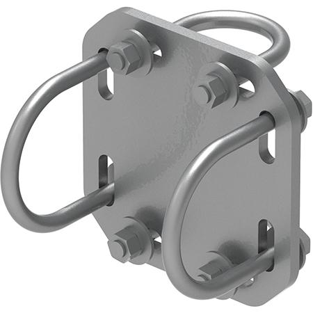 Crossover Plate, Joins 2-7/8 to 3-1/2 in Round Members