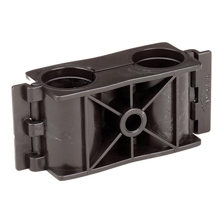 Double Click-On Hanger for 1-1/4 in Coax Cable, Black, 10 Per Pack