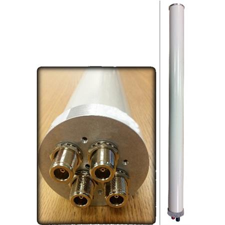 2.3 - 2.7, 4.9 - 5.9 GHz Dual-Polarized Dual-Band Omni Antenna with N Female Connectors