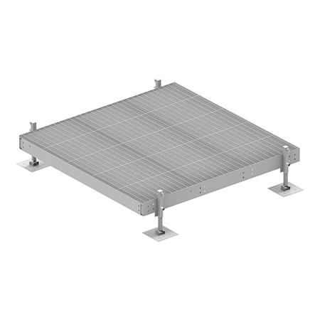 10 x 10 ft Equipment Platform with 4 Adjustable Leg Base