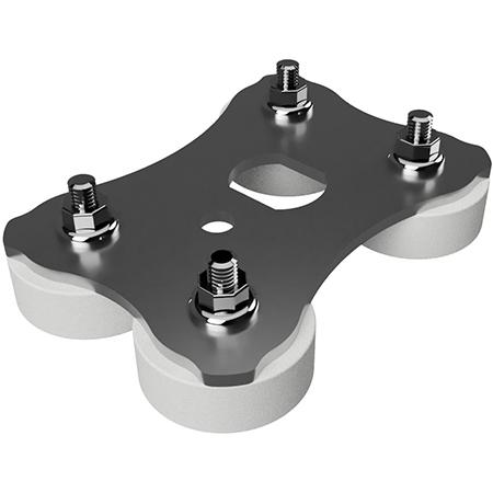 Flat Base (Mini) Magnetic Antenna and RRU Cable Support Bracket, 1 Position/2 Cables