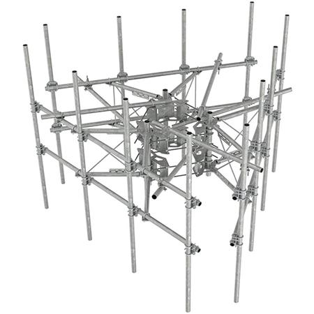 G23HDX High Capacity 3-Sector Monopole Sector Frame, Twelve 2.88 in OD x 96 in Pipes