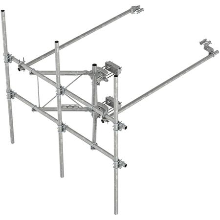 G23HDX High Capacity Sector Frame, Includes Three 2.88 OD x 96 in Antenna Pipes