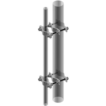 Heavy-Duty Pipe-to-Pipe Clamp, Joins (2) 4 to 9 in OD Round Members