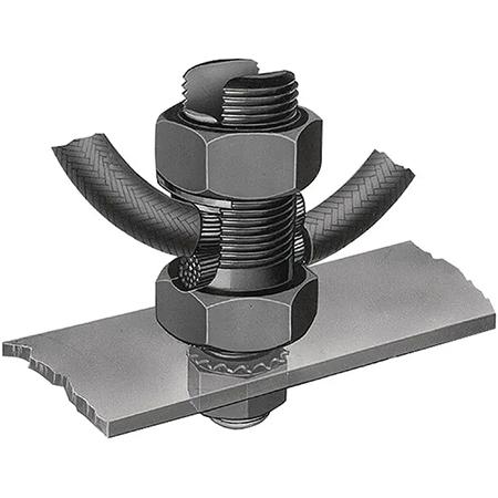 Mechanical Grounding Connector, 2 Cables to Flat
