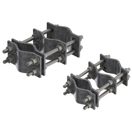 Medium-Duty Pipe-to-Pipe Clamp, Joins (2) 1-1/2 to 3-1/2 in OD Round Members