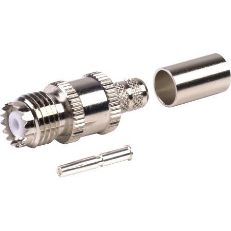 Mini-UHF Female Crimp Connector for RG-8/X