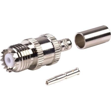 Mini-UHF Female Straight Crimp Connector for RG-58/U Cable