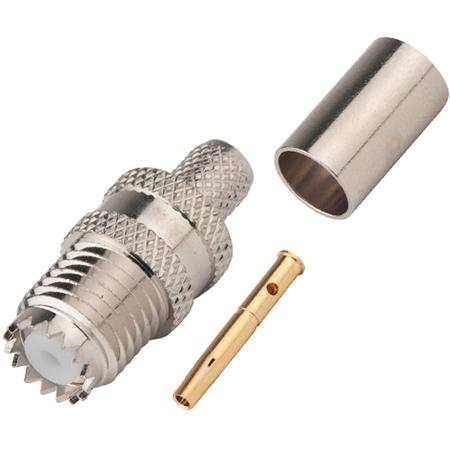 Mini-UHF Female Straight Crimp Connector for RG-59/U Cable