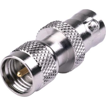 Mini-UHF Male - BNC Female Adapter