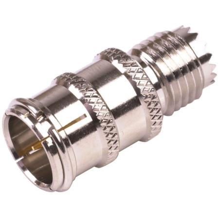 Mini-UHF Male Quick Disconnect - Mini-UHF Female Adapter