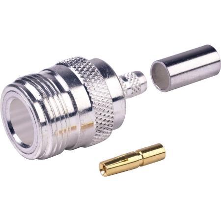 N Female Straight Crimp Connector for RG-58/U Cable