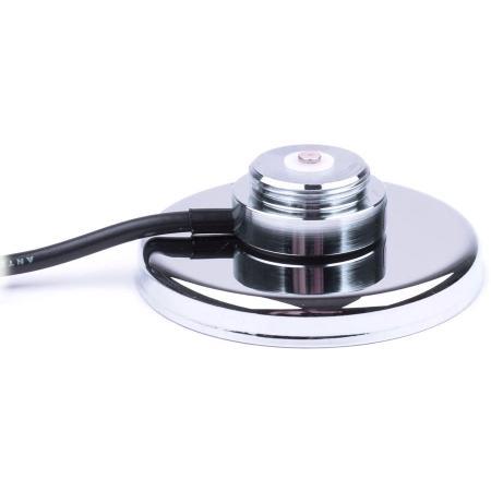 NMO Magnetic Mount with 12 ft RG-58A/U Cable and Installed PL-259 Connector, Chrome