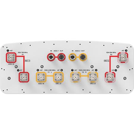 Outdoor Multiband 45 Deg HPBW Sector Antenna with 8x 4.3-10 Female Connectors
