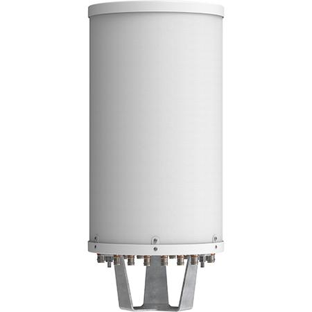 Outdoor Multiband Small Cell Antenna with 18x 4.3-10 Female Connectors, 360 Deg Horizontal Beamwidth, Fixed Tilt
