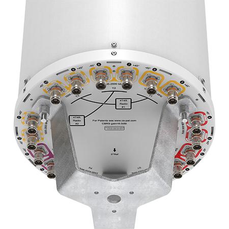 Outdoor Multiband Small Cell Antenna with 18x 4.3-10 Female Connectors, 360 Deg Horizontal Beamwidth, Fixed Tilt