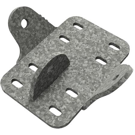 Parallel Structural Plate for Connecting 3-4 in OD Round Member, 60 Deg Total Sweep