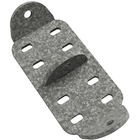 Perpendicular Structural Plate for Connecting 2-3 in OD Round Member, 60 Deg Total Sweep