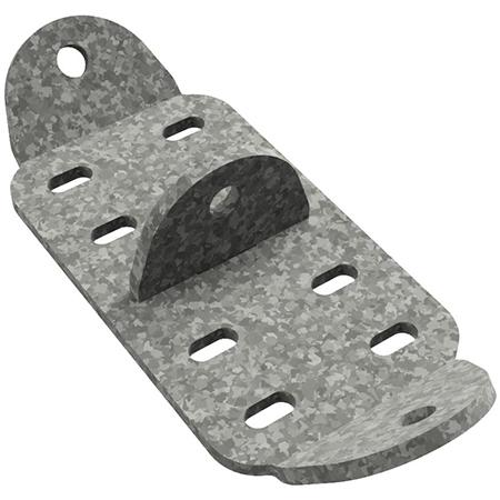 Perpendicular Structural Plate for Connecting 2-3 in OD Round Member, 90 Deg Total Sweep