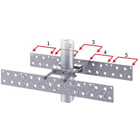 PIM Shield Cable Support Bar, Pole Mount Kit, 44-Position, Extended Range, 3-Pack