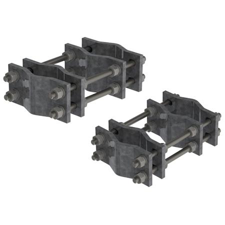 Pipe-to-Pipe Clamp, Joins (2) 2-3/8 to 5 in OD Round Members