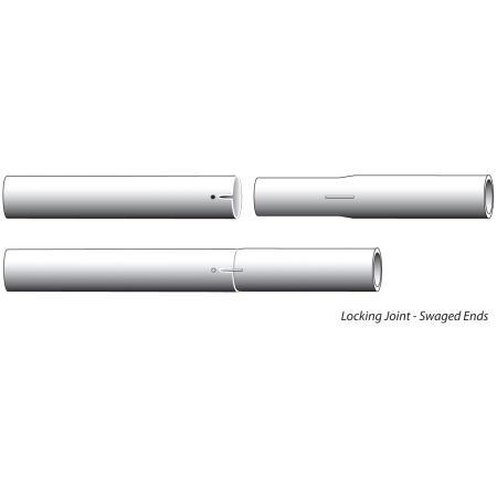 1-1/4 in OD × 16 GA × 5 ft Plain End Pipe, Pre-Galvanized