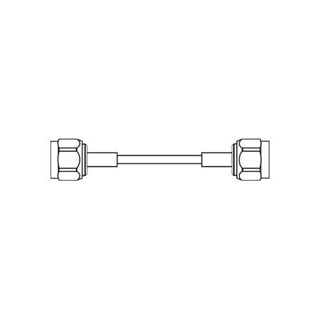 6 ft DC - 6 GHz Plenum Cable Assembly with N Male - N Male Connectors, Red Jacket