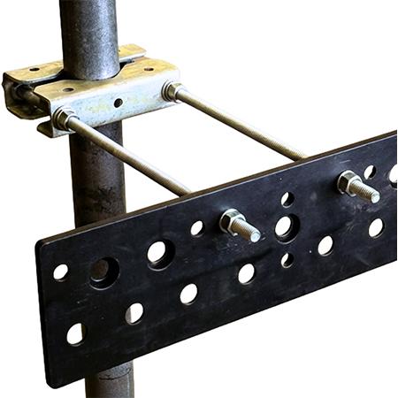 PIM Shield® Standard Hybrid Polymer Cable Support Bar and Steel Clamps, 10 in Range, 13-Position