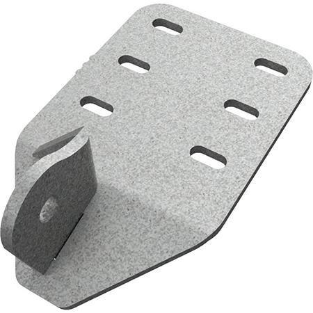 Structural Plate for Connecting 3-4 in OD Round Members, Galvanized Steel