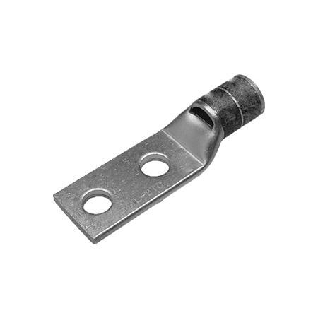 Two-Hole Standard Barrel Copper Lug for #2 Wire and 1/4 in Hardware