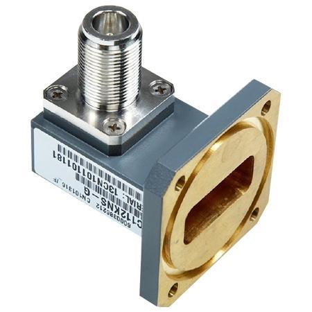 5.85 - 8.2 GHz WR137 Waveguide to Coax Cable Transition, N Female and CPR137G